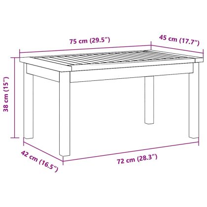 Масичка за кафе Натурален маслен Солидно акациево дърво
