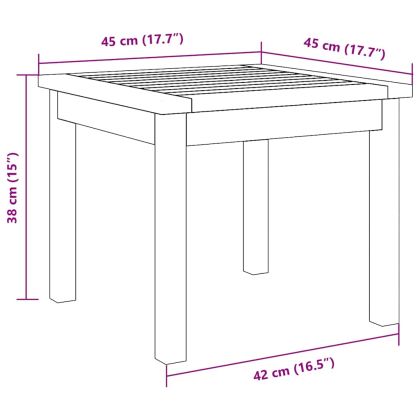 Странична маса Натурален маслен Солидно акациево дърво