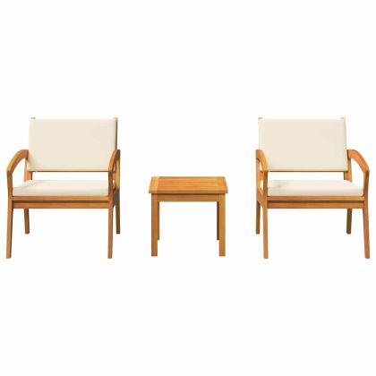 Бистро комплект с възглавница 3 pcs Кафяво Полиестер