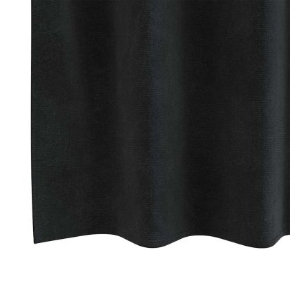 Затъмняващи завеси 2 pcs Черно 140 x 225 cm Кадифе