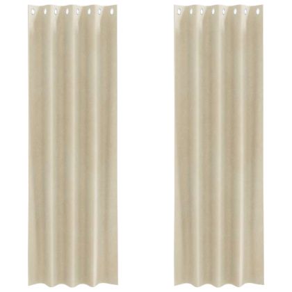 Затъмняващи завеси 2 pcs Крем 140 x 225 cm Кадифе