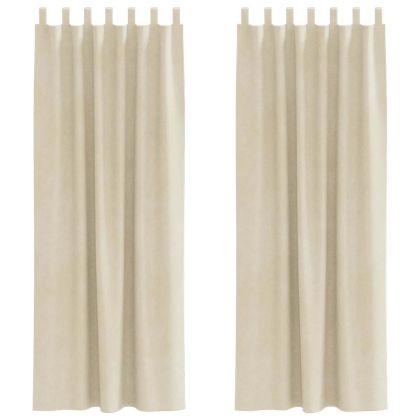 Затъмняващи завеси 2 pcs Крем 140 x 260 cm Кадифе