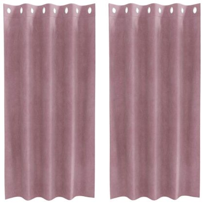 Затъмняващи завеси 2 pcs Тъмен розов 140 x 175 cm Кадифе