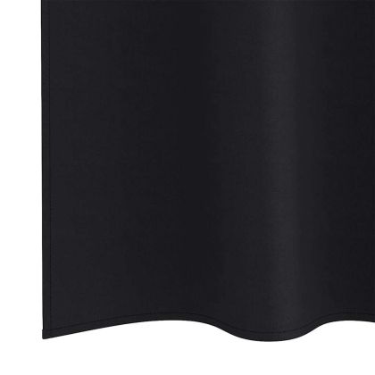 Завеси за затъмняване с пръстени 2 pcs Черно 140 x 140 cm