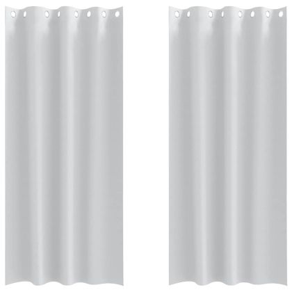 Завеси за затъмняване с пръстени 2 pcs Светло Сиво 225 x 140 см