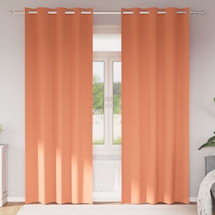 Завеси за затъмняване с пръстени 2 pcs Теракота 260 x 140 см