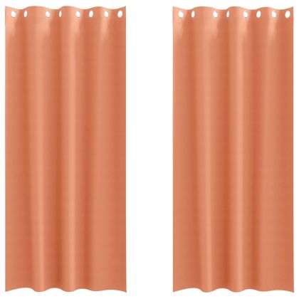 Завеси за затъмняване с пръстени 2 pcs Теракота 260 x 140 см
