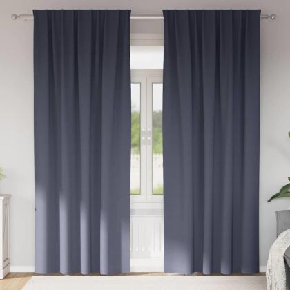 Завеси за затъмняване с пръстени 2 pcs Антрацит 260 x 140 см