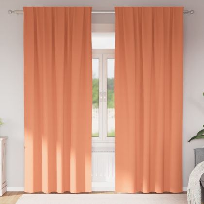 Завеси за затъмняване с пръстени 2 pcs Теракота 260 x 140 см