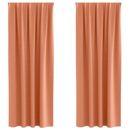 Завеси за затъмняване с пръстени 2 pcs Теракота 260 x 140 см
