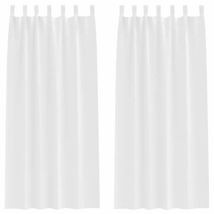 Завеси за затъмняване с пръстени 2 pcs Чисто бяло 260 x 140 см