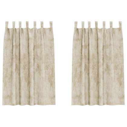 Кадифени завеси С завеси 2 pcs Крем 175 x 140 см Кадифе
