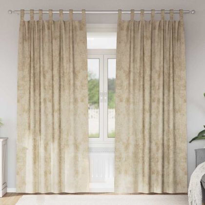 Кадифени завеси С завеси 2 pcs Крем 225 x 140 см Кадифе