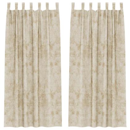 Кадифени завеси С завеси 2 pcs Крем 225 x 140 см Кадифе