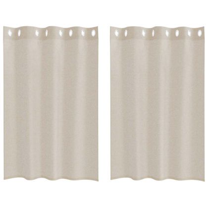 Перде от воал С завеси 2 pcs Пясък 140 x 140 cm Полиестер