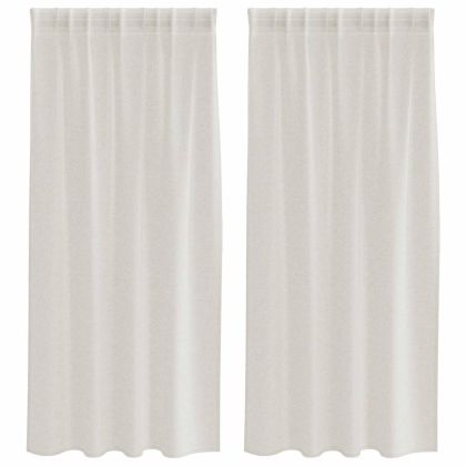 Перде от воал С завеси 2 pcs Крем 175 x 140 см Полиестер