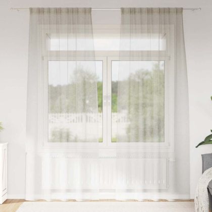 Перде от воал 2 бр. Крем 225 x 140 см Полиестер