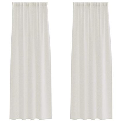 Перде от воал С завеси 2 pcs Крем 260 x 140 см Полиестер