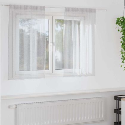 Перде от воал С завеси 2 pcs Светлосиво 140 x 140 cm Полиестер