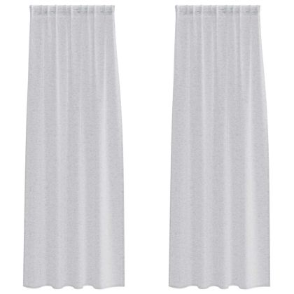 Перде от воал С завеси 2 pcs Светлосиво 245 x 140 см Полиестер