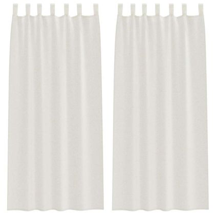 Перде от воал С завеси 2 pcs Крем 225 x 140 см Полиестер