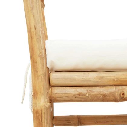 Градинска пейка 2 -Seater 110 x 38 x 65 см бамбук Кафяво