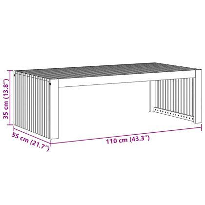 Странична маса Натурален маслен 110 x 55 x 35 cm
