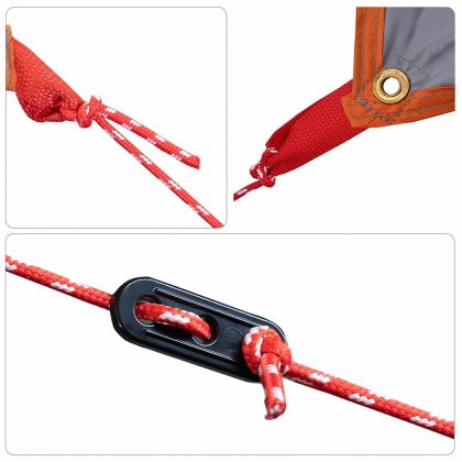 Водоустойчива тента с покрив Сив и оранжев