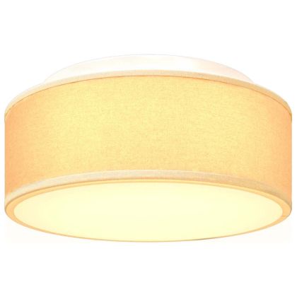 Таванна лампа с прожектори Бяло 30 x 30 x 13,5 см текстил