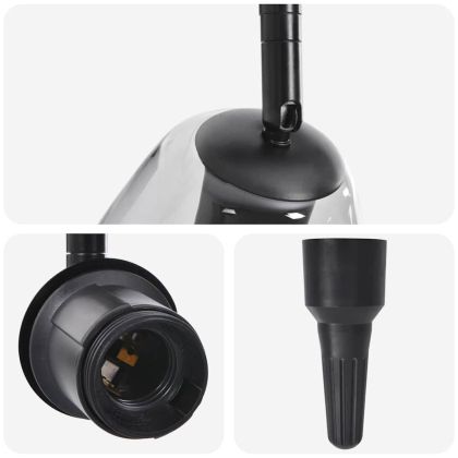 Таванен спот Черно 73.5 x 13 x 26 см Стъкло и метал