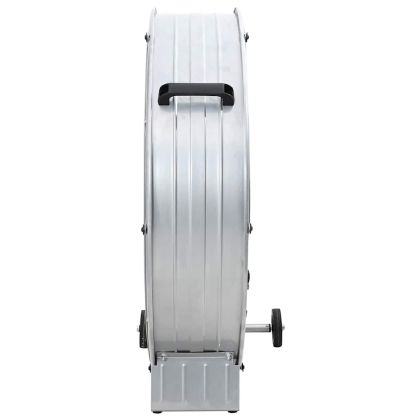 Барабанен вентилатор с колело Сребрист 79 x 37 x 82 см Алуминий