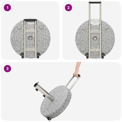 Основа за чадър Сив Ø 45 x 37.5 см Гранит