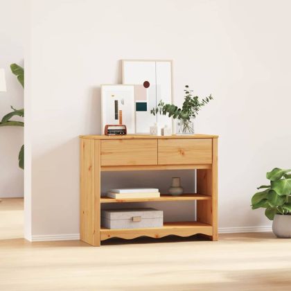 Конзолна маса с чекмедже с рафт Drammen Дъб 89,5 x 37 x 73 см
