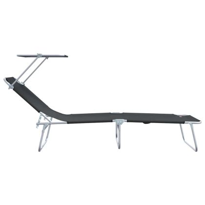 Шезлонг 2 pcs Черно 58 x 188 x 77см Полиестер