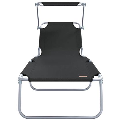 Шезлонг 2 pcs Черно 58 x 188 x 77см Полиестер