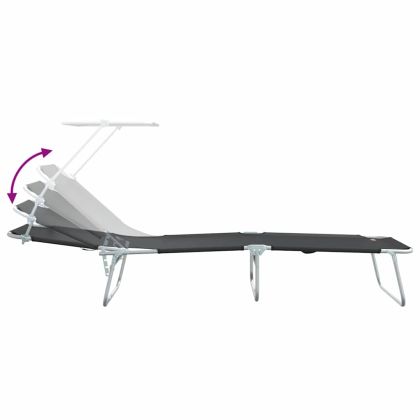 Шезлонг 2 pcs Черно 58 x 188 x 77см Полиестер