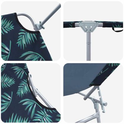 Шезлонг 2 pcs Зелен 58 x 188 x 77см Полиестер