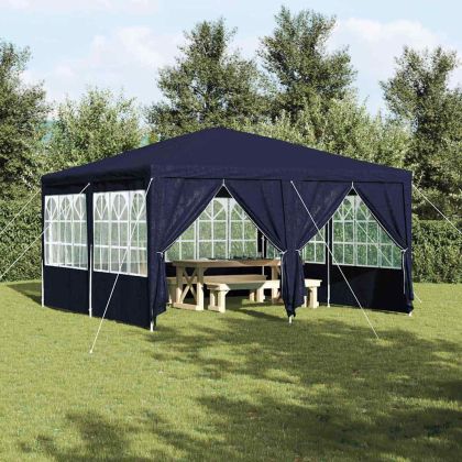 Парти шатър Синьо 400 x 400 x 266 см Полиетилен