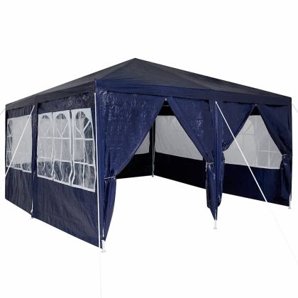 Парти шатър Синьо 400 x 400 x 266 см Полиетилен