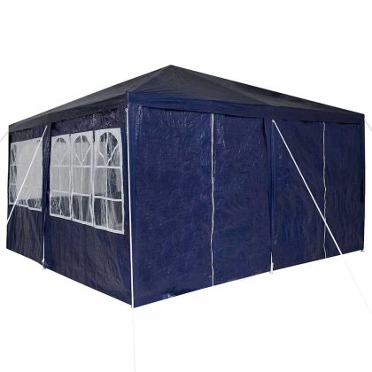 Парти шатър Синьо 400 x 400 x 266 см Полиетилен