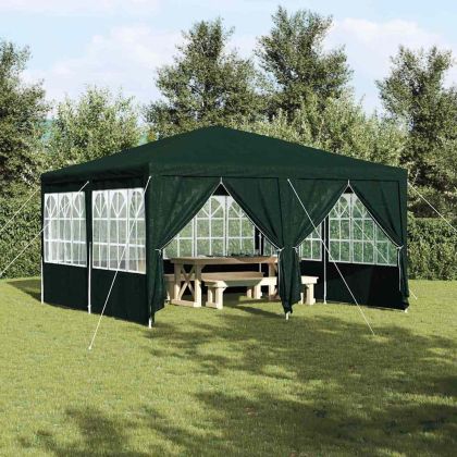 Парти шатър Зелен 400 x 400 x 266 см Полиетилен