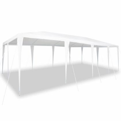 Парти шатър Бяло 800 x 400 x 266 см Полиетилен и стомана