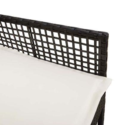 Градински стол 2 pcs Черно 55 x 53 x 85 см полиратан