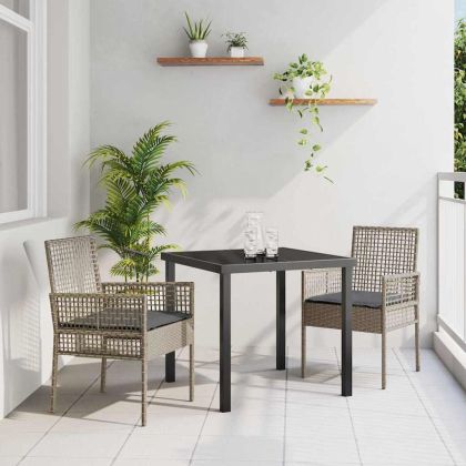 Градински стол 2 pcs Сив 55 x 53 x 85 см полиратан