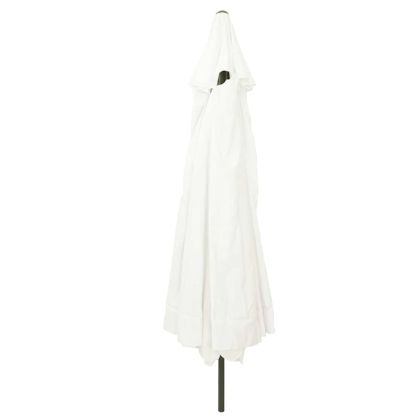 Градински парасол Пясък 394 x 394 x 248 см Полиестер и стомана