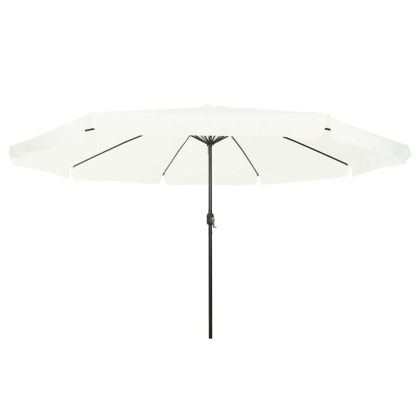 Градински парасол Пясък 394 x 394 x 248 см Полиестер и стомана