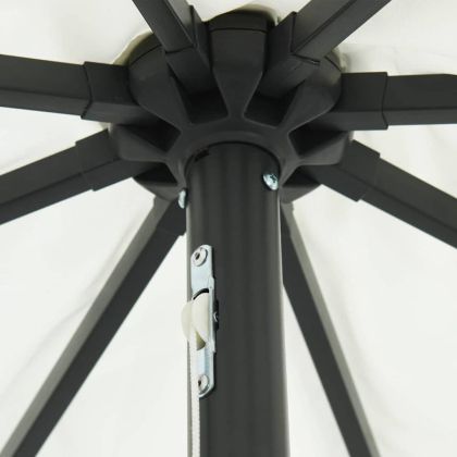 Градински парасол Пясъчен и антрацитен 395 x 395 x 245 см