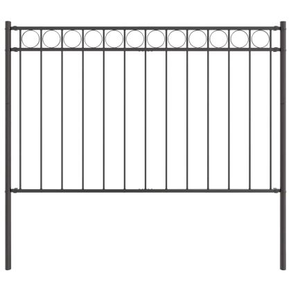 Елемент на оградата Сив 170 x 150 см Стомана