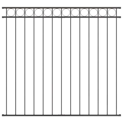 Елемент на оградата Сив 170 x 150 см Стомана