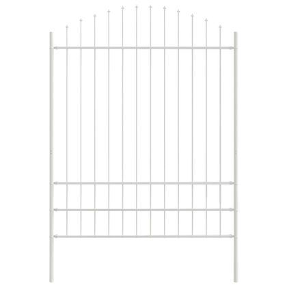 Градска ограда Бяло 170 x 225 см Прахово боядисана стомана